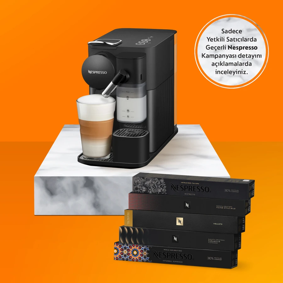 Nespresso F121 Lattissima One Süt Çözümlü Kahve Makinesi,Siyah