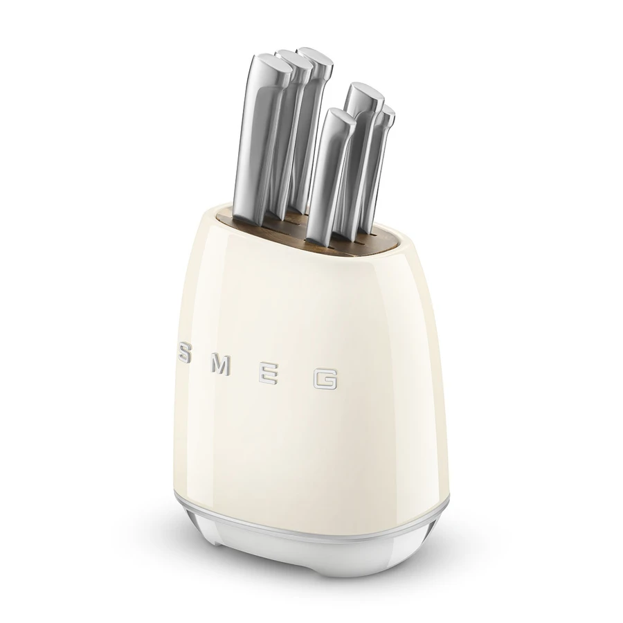 Smeg Retro Standlı Bıçak Seti Krem Kbsf02cr