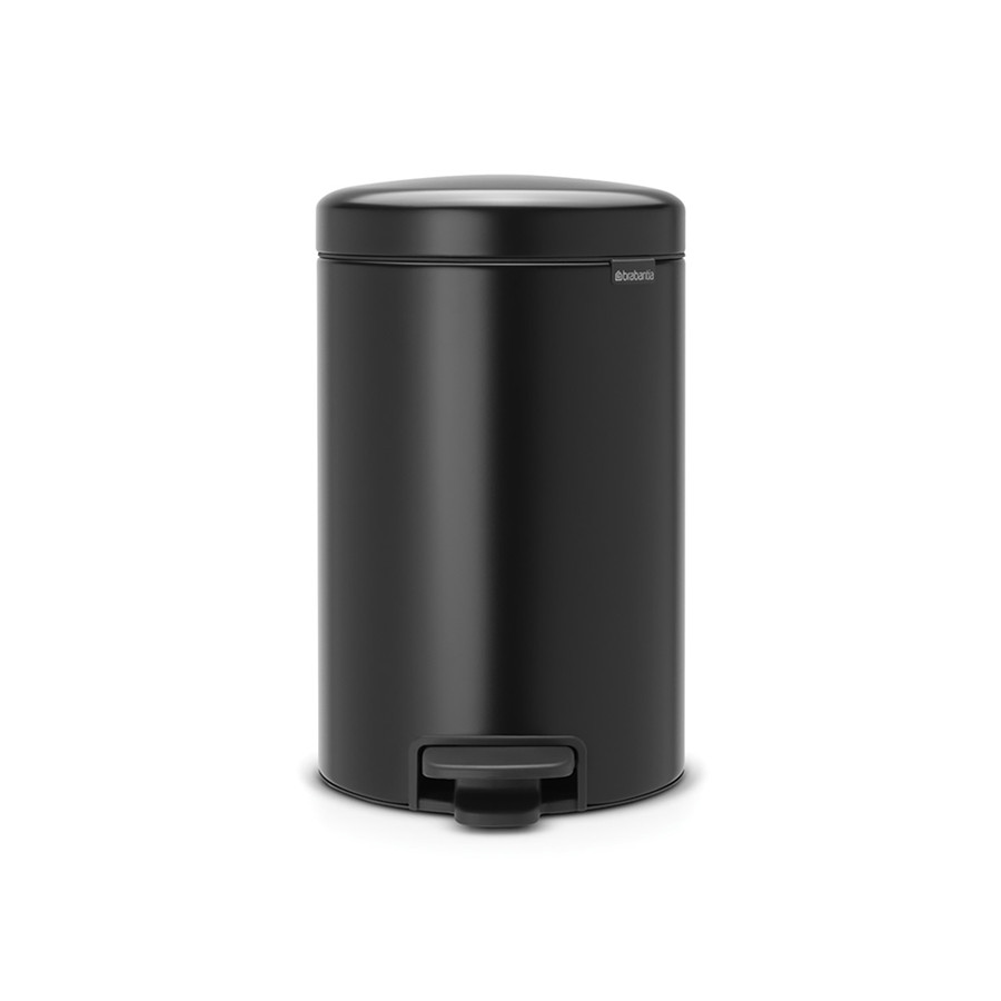 BRABANTIA 001-01-NEWICON MATT BLACK PEDALLI ÇÖP KUTUSU 12L