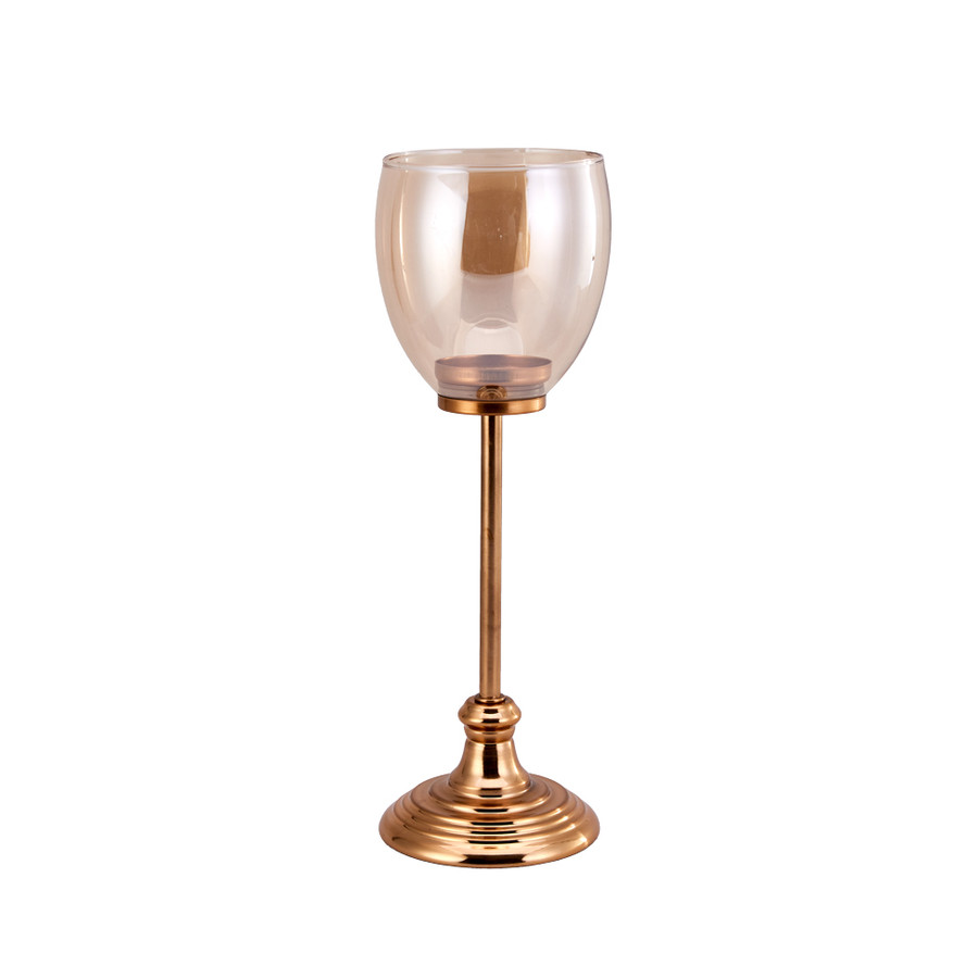 Karaca Copper Camlı Mumluk 10x29 cm