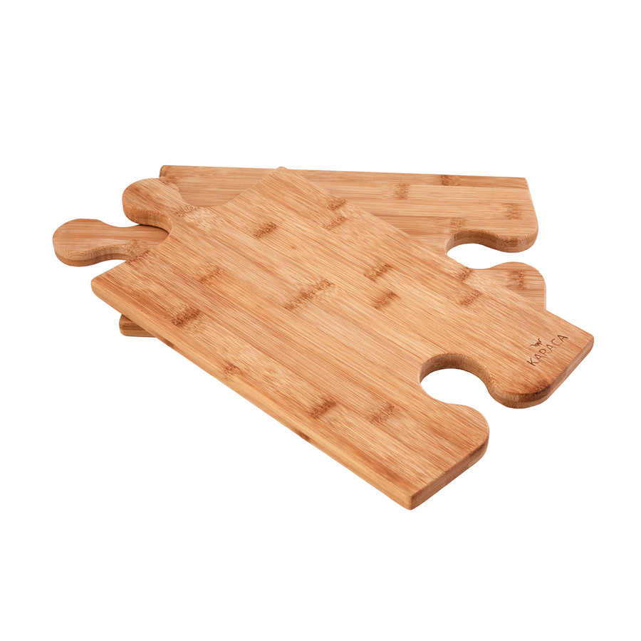 Karaca 2'li Puzzle Bambu Kesme Tahtası