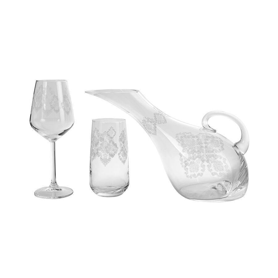 Karaca Bridal 9 Parça Bardak Seti Yaldızsız Akby