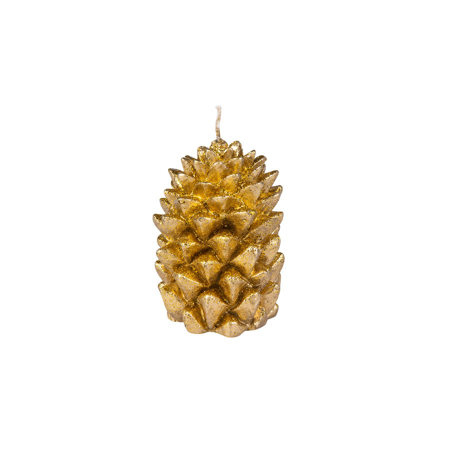 Karaca Yılbaşı 11x7.5 cm Gold Kozalak Mum
