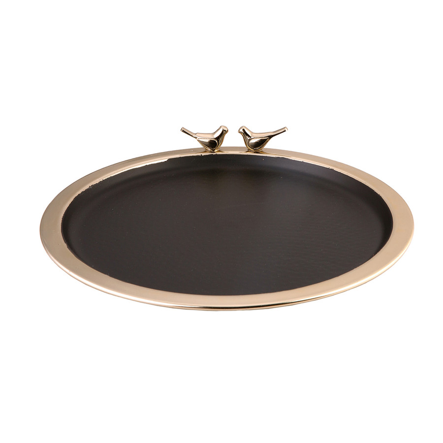 Karaca Black Birdy 31 cm Yuvarlak Tepsi