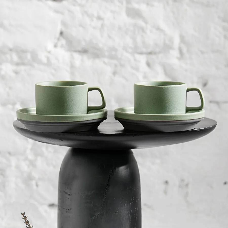 Karaca Stone Green 2 Kişilik Kahve Fincanı Takımı