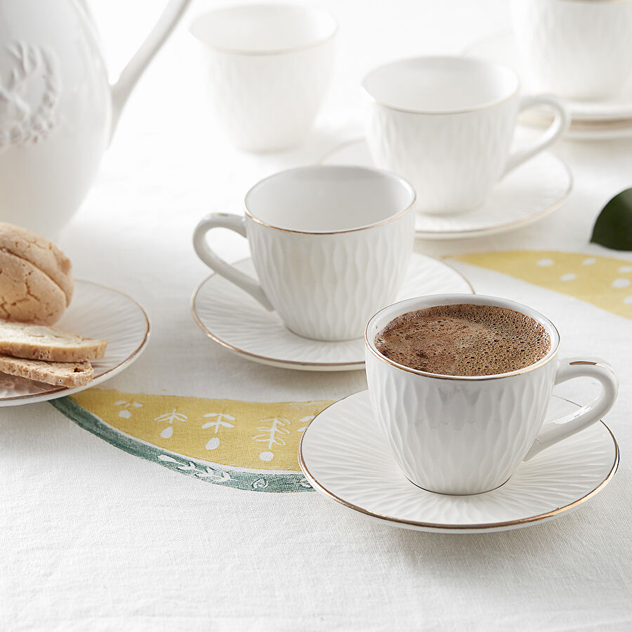 Karaca Ladin 6 Kişilik Kahve Fincan Takımı