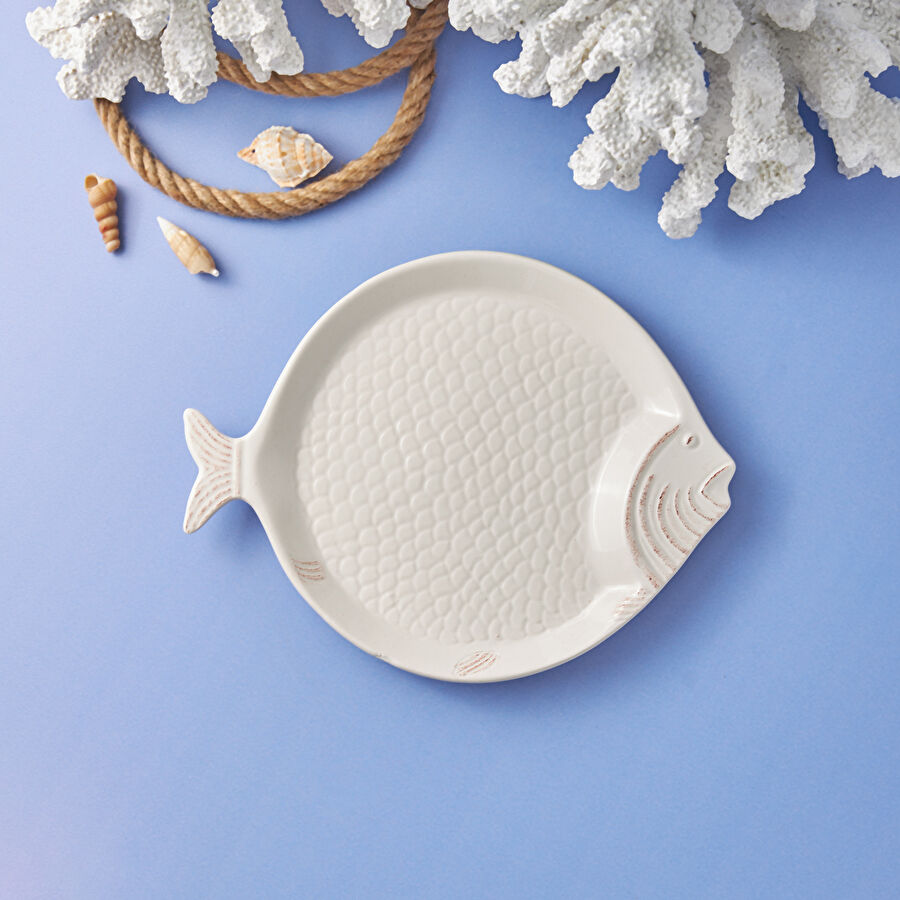 Karaca Marine Soul Balık Servis Tabağı Küçük Krem