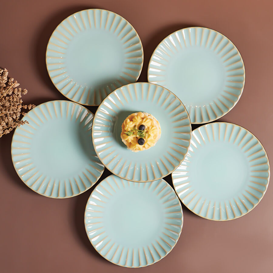 Karaca Roca Blue 6 Parça Pasta Takımı