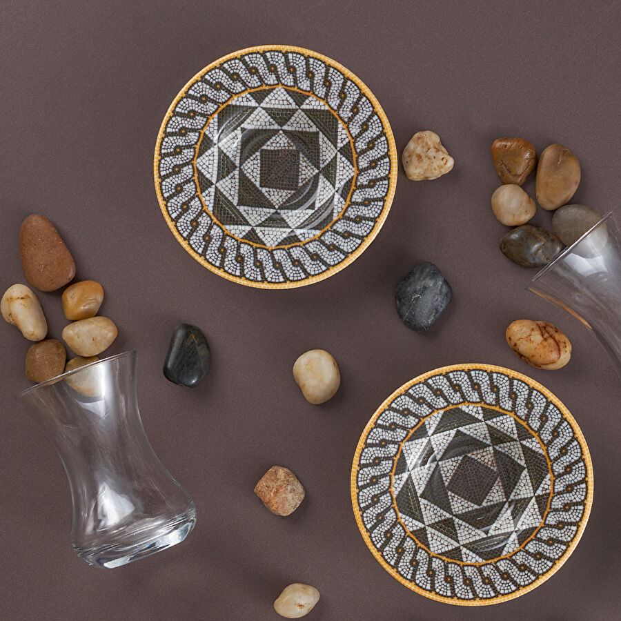 Karaca Zeugma Mozaik 12 Parça Çay Seti