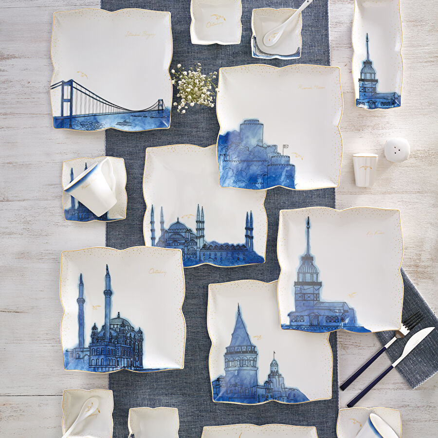 Karaca Yeditepe 32 Parça 6 Kişilik Porselen Kahvaltı/Servis Takımı