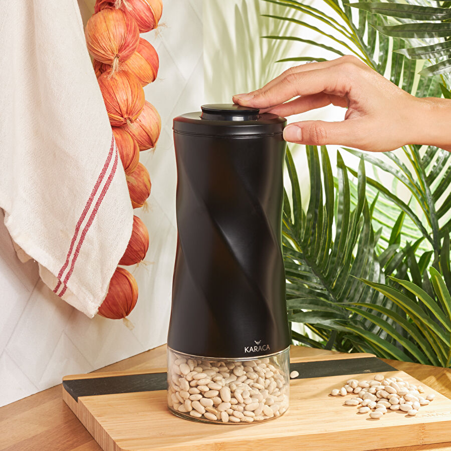 Karaca Tottori Black Vakumlu Cam Saklama Kabı - L