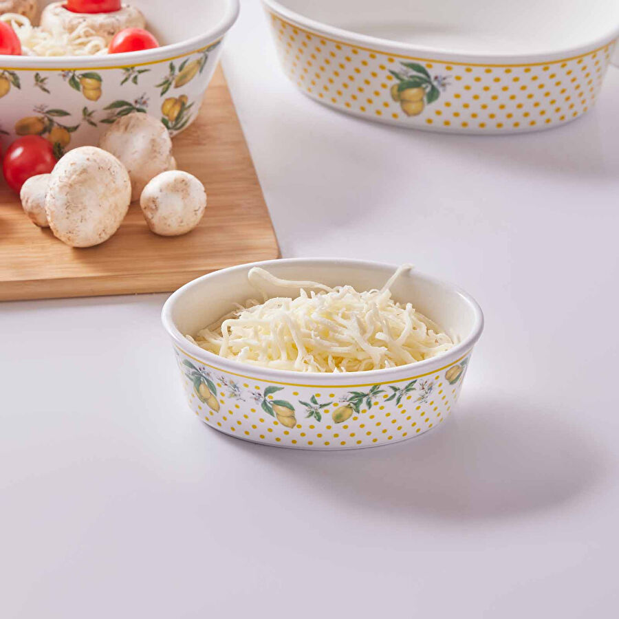Karaca Lemon Oval Fırın Kabı 12 cm