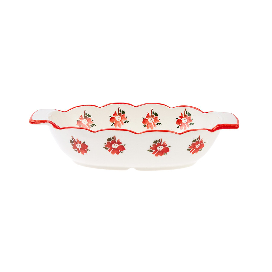 Karaca Flowers Kırmızı Fırın Kabı 21 cm