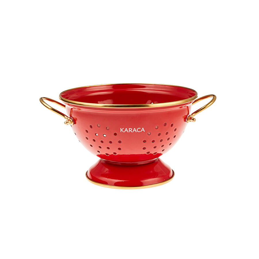 Karaca Retro Kırmızı Süzgeç 22cm