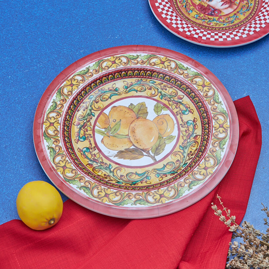 Karaca Letizia Red Lemon Servis Tabağı 28 cm