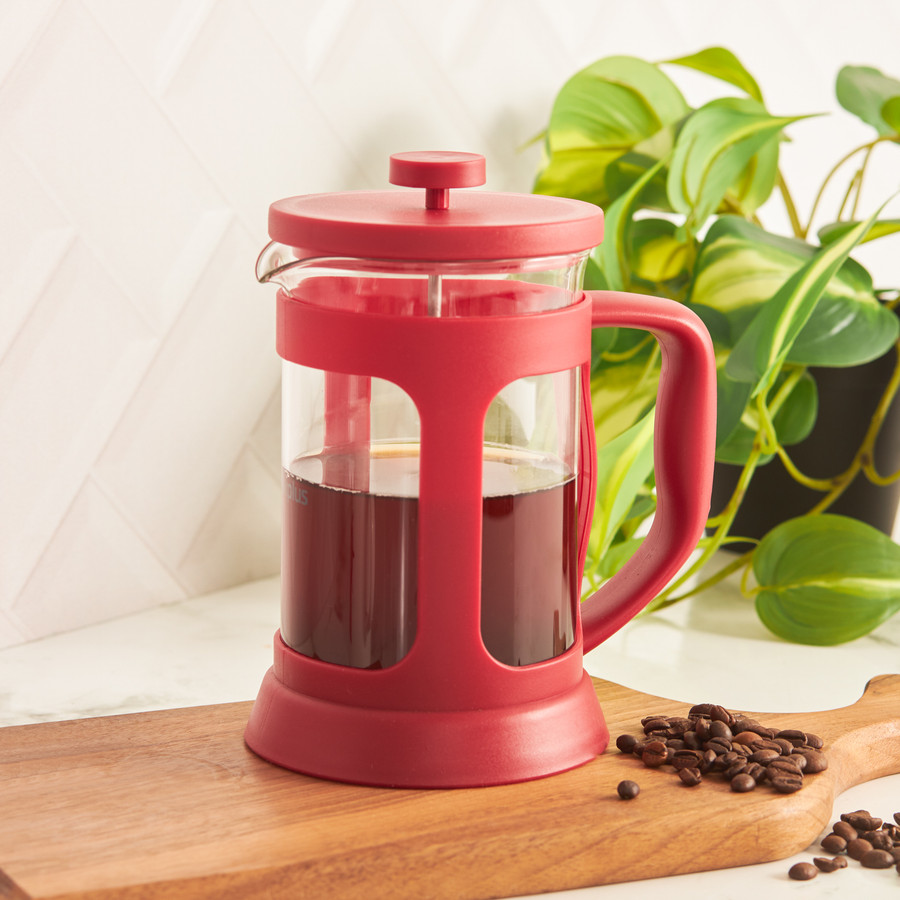 Cookplus Column Borosilikat Cam French Press 800 ml Red