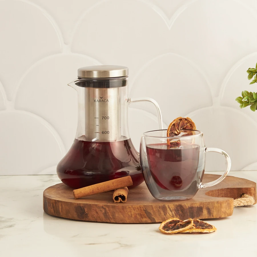 Karaca Azize Cold Brew Borosilikat Cam Kahve Potu 850 ml
