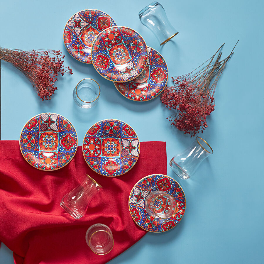 Karaca Napoli 6 Kişilik Çay Seti