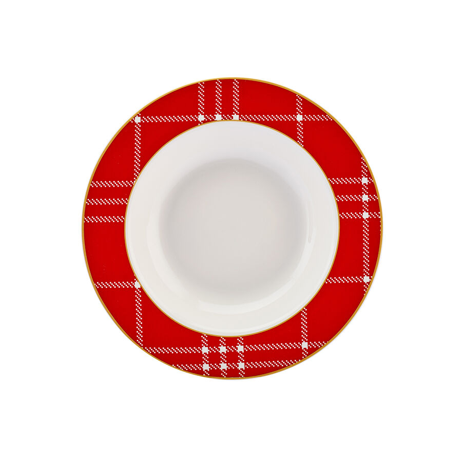 Karaca Kışa Hazırlık Kırmızı Çukur Tabak 21 cm