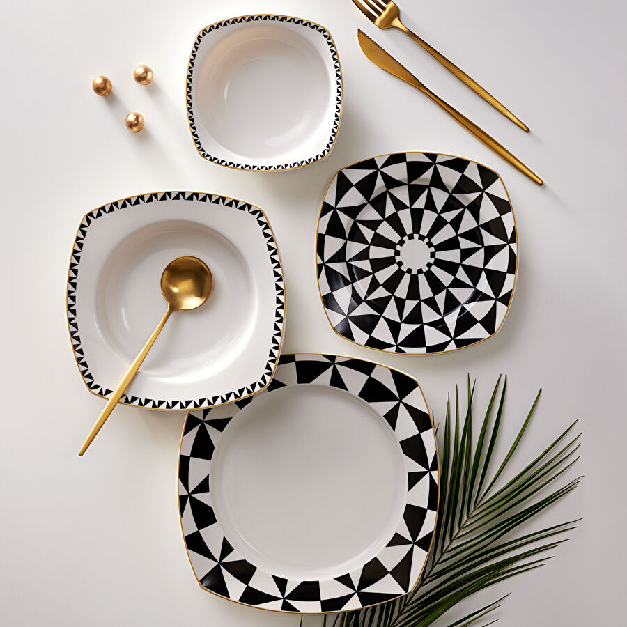 Karaca Triad 24 Parça 6 Kişilik Porselen Yemek Takımı