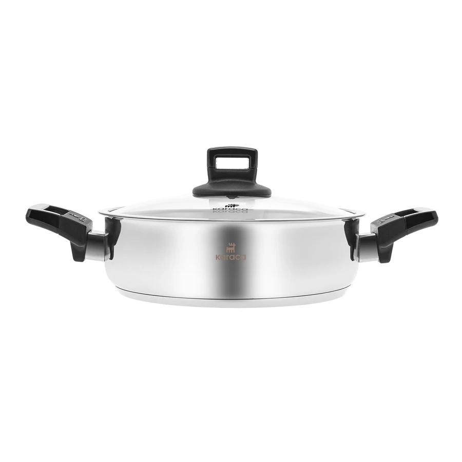 Karaca Senna İndüksiyon Tabanlı Çelik Pilav/Karnıyarık Tenceresi 24 cm 3 Lt