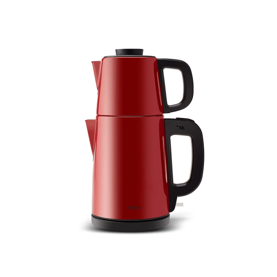 Karaca Tea Break 2 in 1 Çelik Su Isıtıcı Çay Makinesi Kırmızı Inox