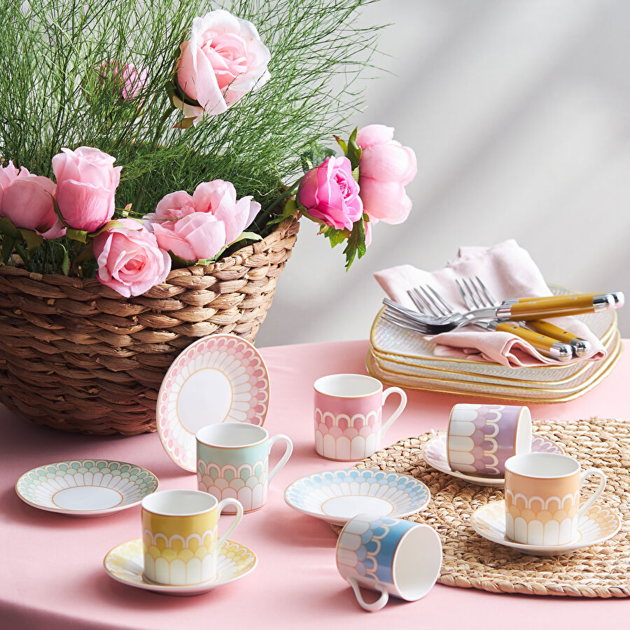 Karaca Melis 6 Kişilik Kahve Fincanı Takımı 80 ml