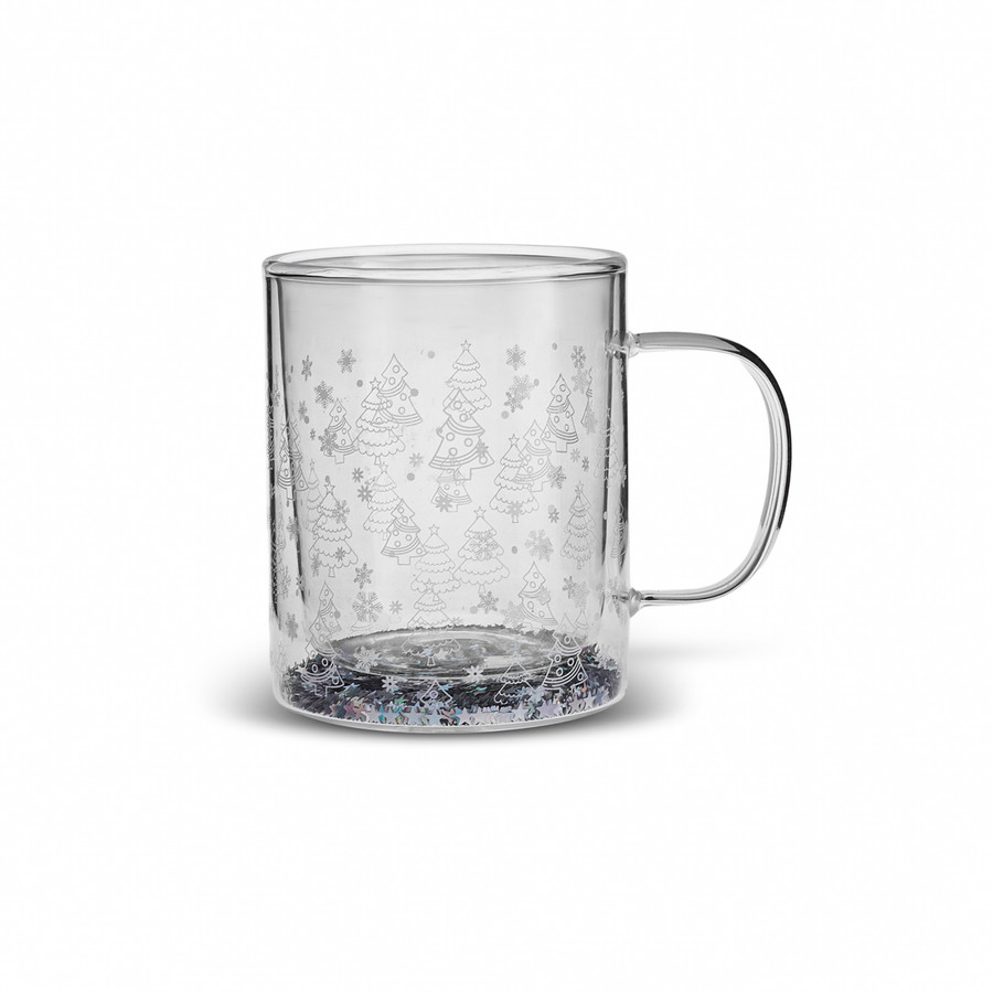 Karaca New Year Yılbaşı 24 Pia Çift Cidarlı Gümüş 300 ml Kupa