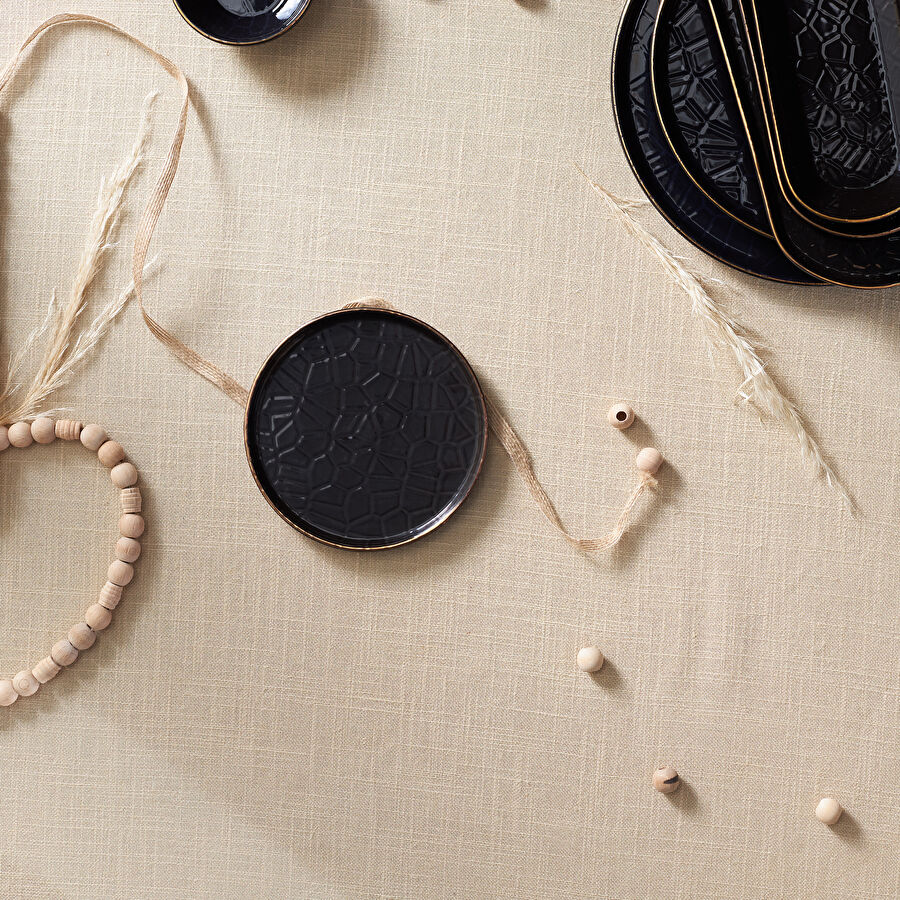 Karaca Calvin Tatlı Tabağı 15 Cm Siyah