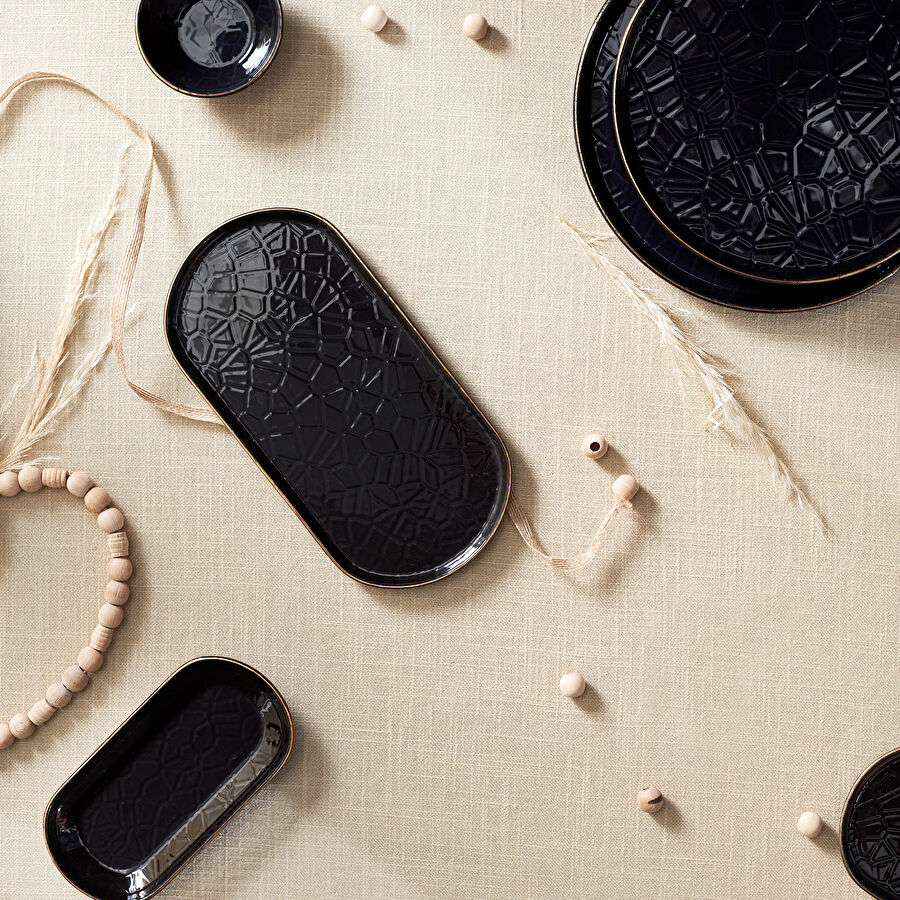 Karaca Calvin Sunum Tabağı 27 Cm Siyah