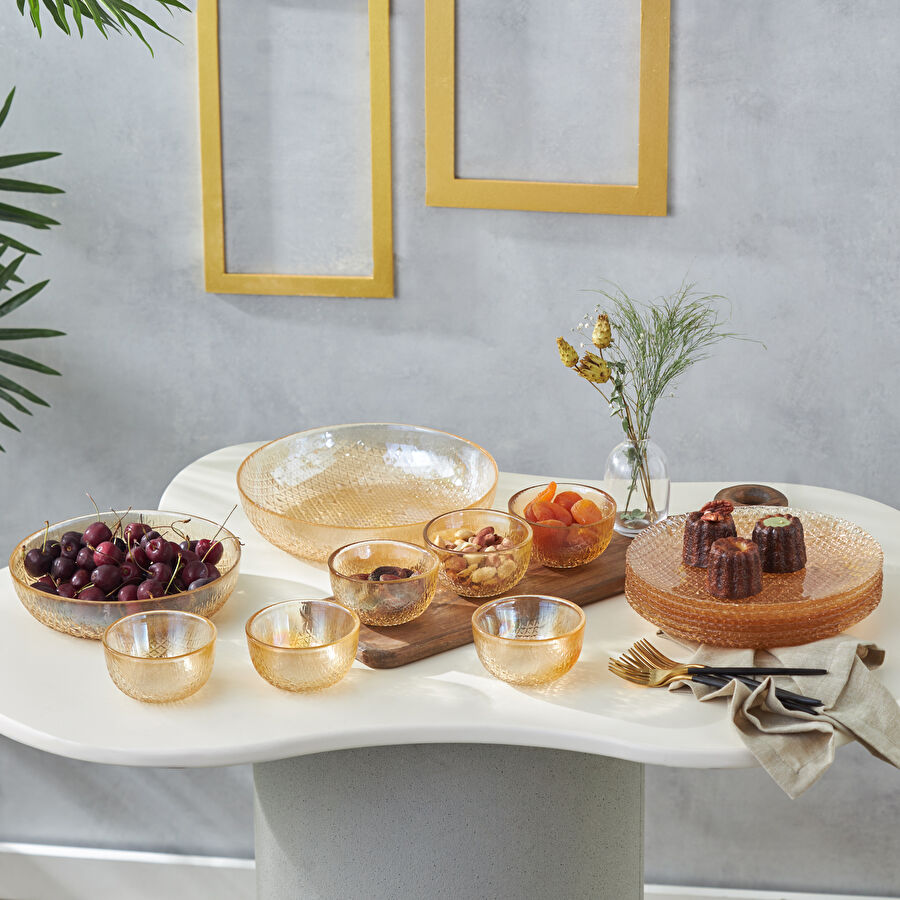 Karaca Camila 14 Parça 6 Kişilik Cam İkram Sunum Seti