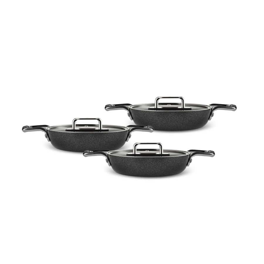 Karaca Swiss Crystal Mastermaid 6 Parça Sahan Set Shiny Black