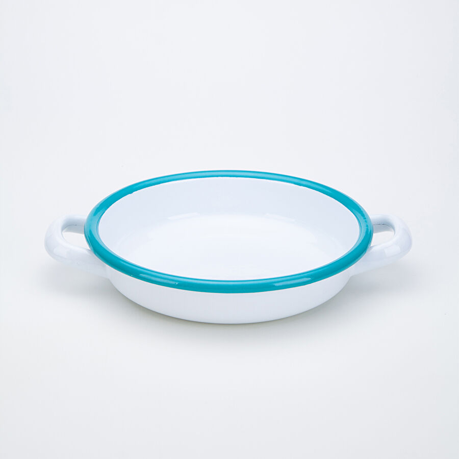 Karaca X Refika'dan Emaye Sahan Beyaz Mavi