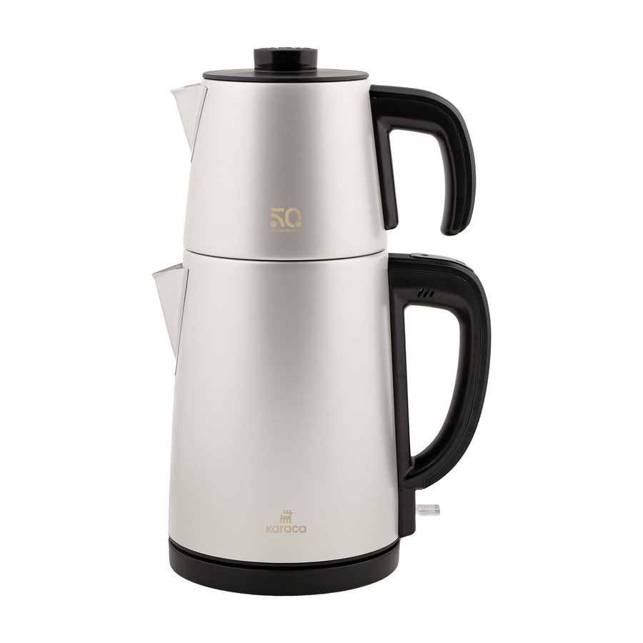 Karaca Gastro Dem 2 in 1 Çelik Inox Çay Makinesi ve Su Isıtıcı Stargold 50.Yıl Özel Koleksiyonu