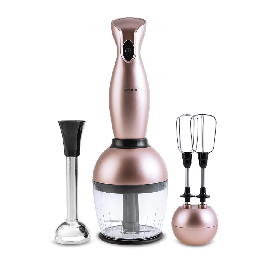 Karaca Pro- Midi Plus 3'lü Blender Set Rosegold 1000w