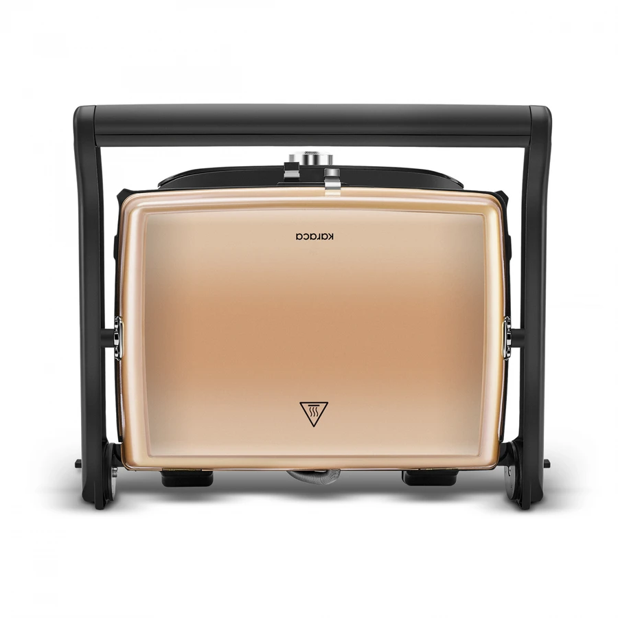 Karaca Gastro Grill Glass Premium 2400W Döküm Tost Makinesi Mineral Gold