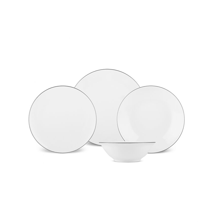 Karaca Vera Platin 24 Parça 6 Kişilik Yemek Takımı