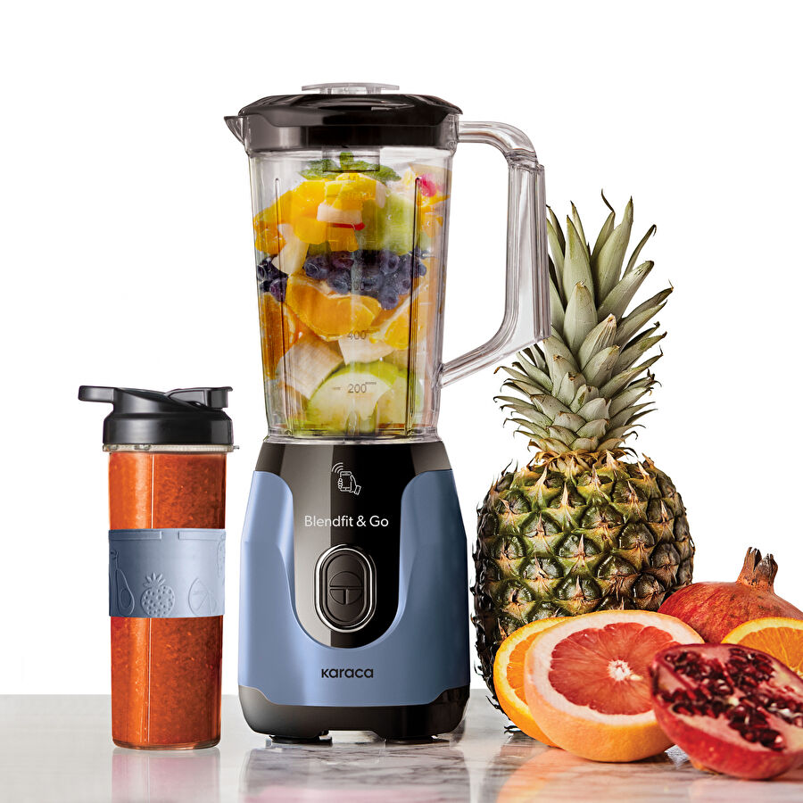 Karaca Blendfit Go Smoothie Blender Set Blue Gray
