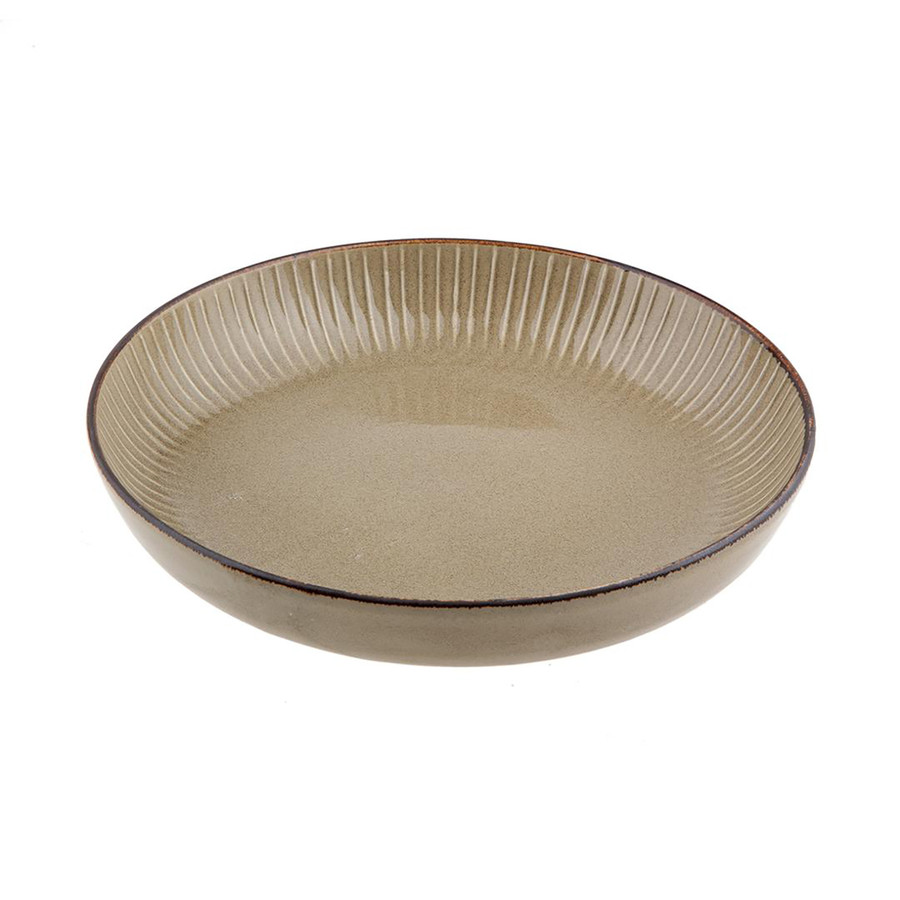 Jumbo Terracota Çukur Tabak Beige 24 cm