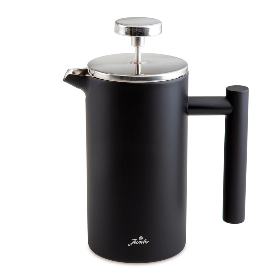 Jumbo Timeless Venti Çelik Double Wall French Press Mat Siyah