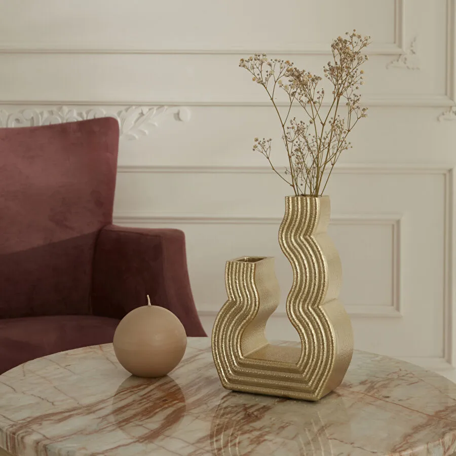 Karaca Home Vendi Vazo Gold 13,5x7,5X20 Cm