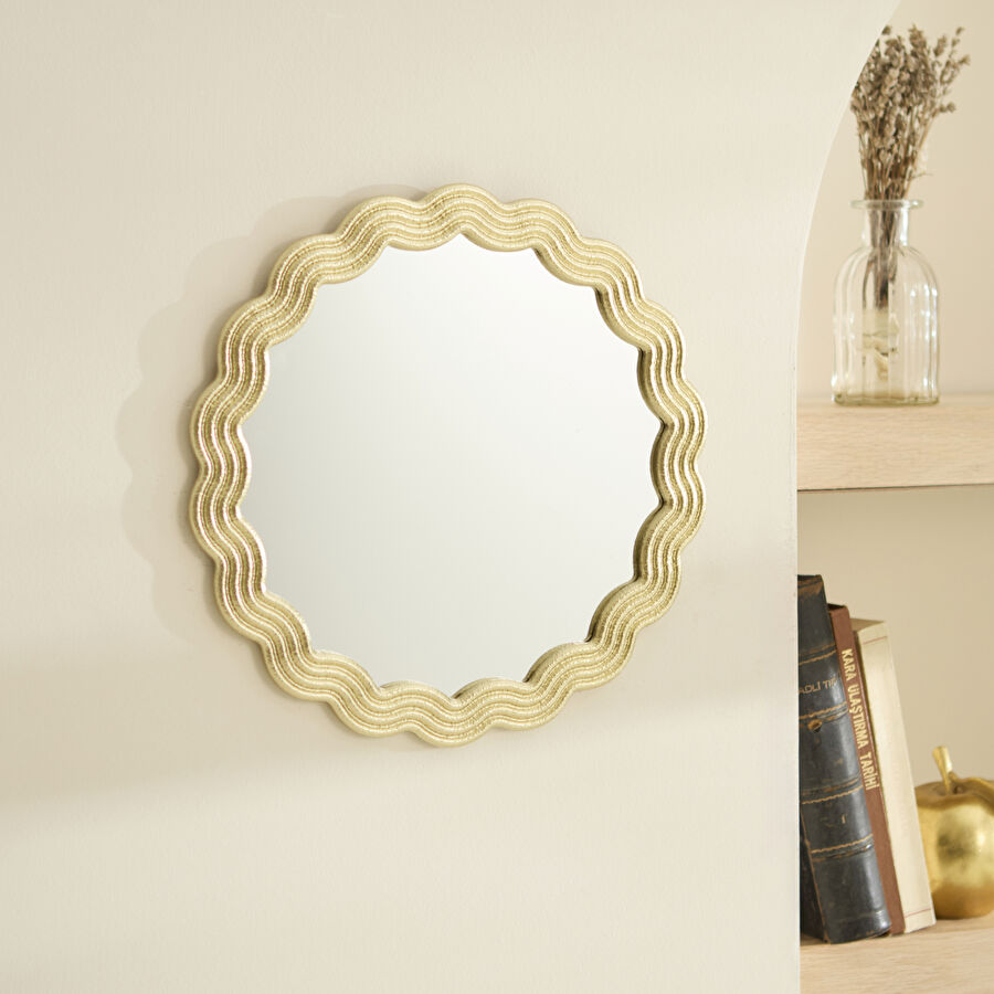 Karaca Home Vendi Duvar Aynası Gold 34x34 Cm