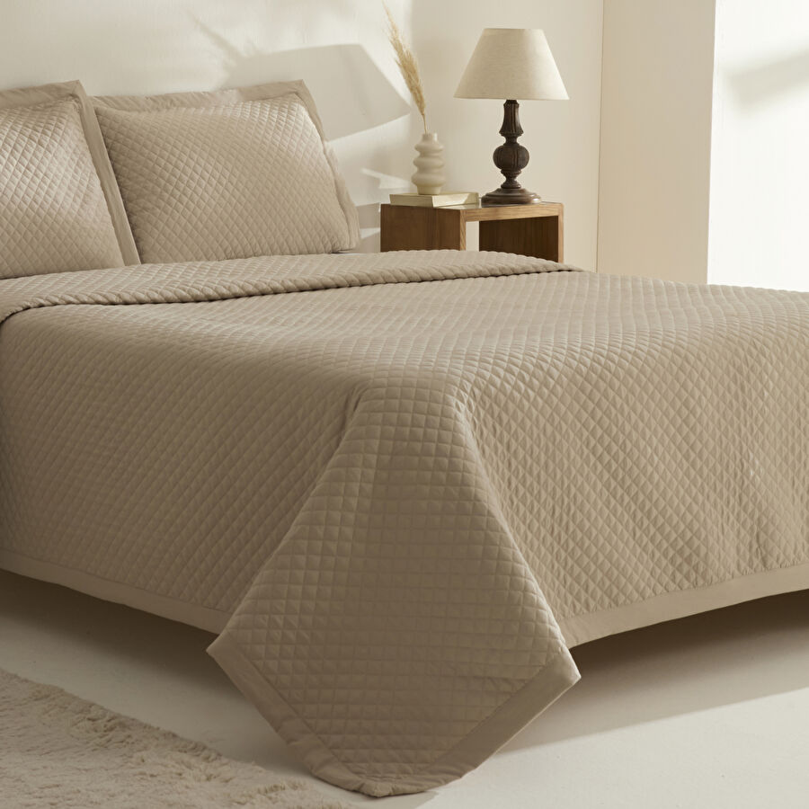 Karaca Home Anna Çift Kişilik Yatak Örtüsü Bej 