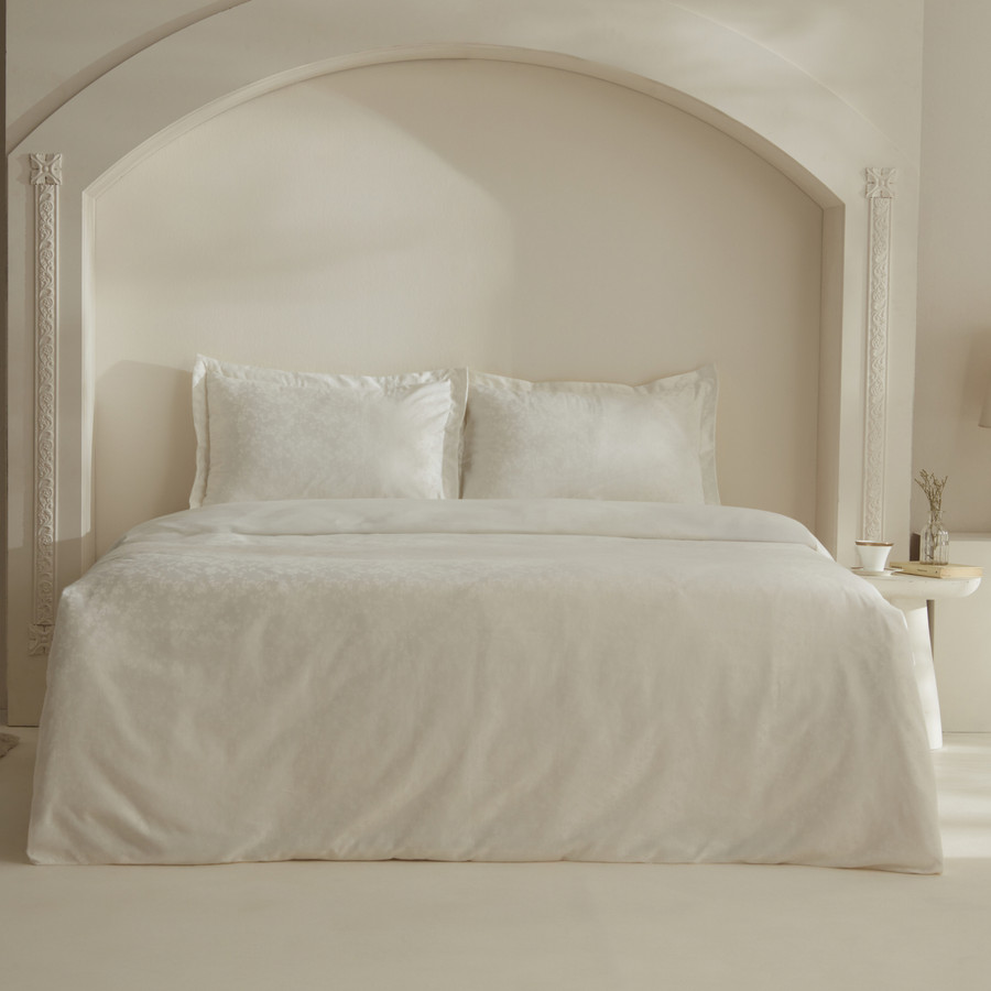 Karaca Home White Collection Venessa Çift Kişilik Nevresim Takımı Beyaz