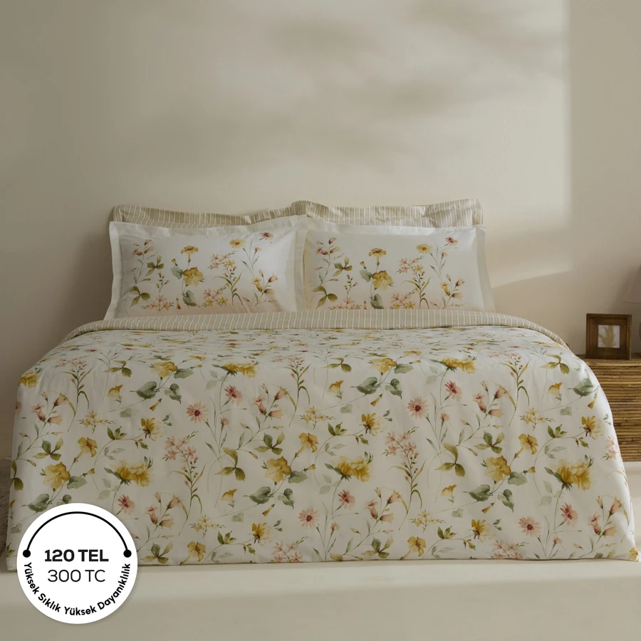 Karaca Home Aliana %100 Pamuk 120 Tel Pamuk Saten Çift Kişilik Nevresim Takımı