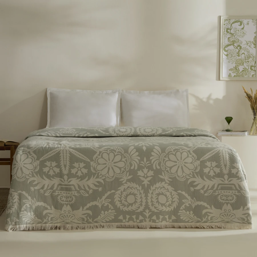 Karaca Home Avery Müslin Çift Kişilik Pike Takımı Mint