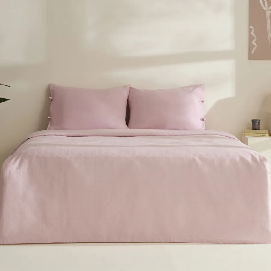 Karaca Home Sarra Britli Bambu Çift Kişilik Pike Takımı Pudra