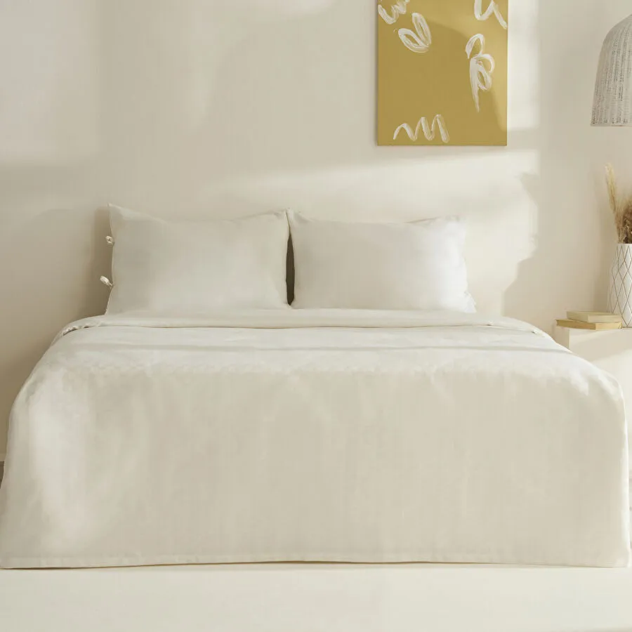 Karaca Home Sarra Britli Bambu Çift Kişilik Pike Takımı Ekru