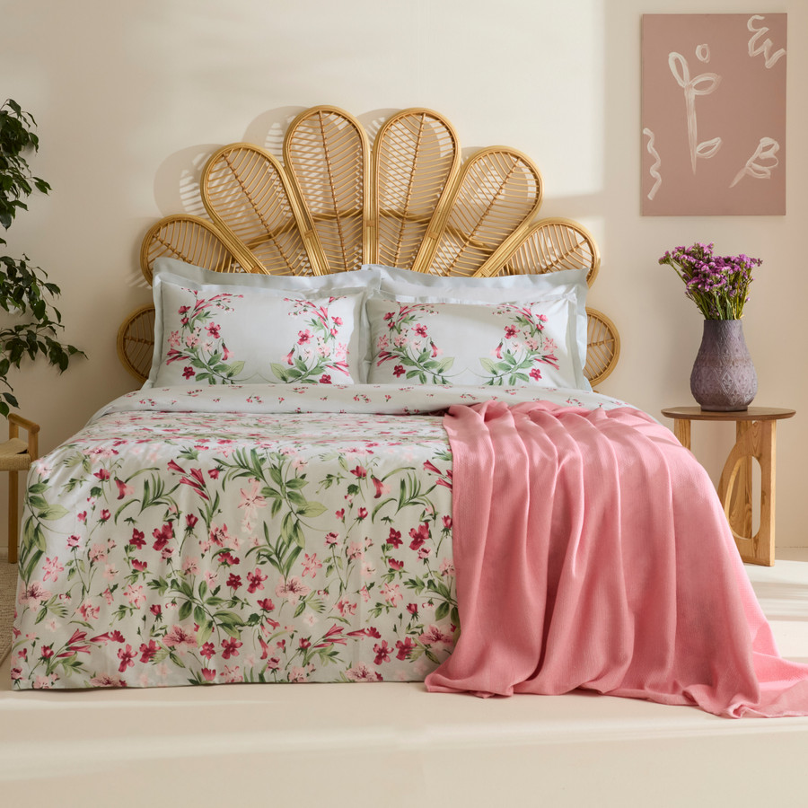 Karaca Home Madison %100 Pamuk Çift kişilik Nevresim Pike Takımı Pembe