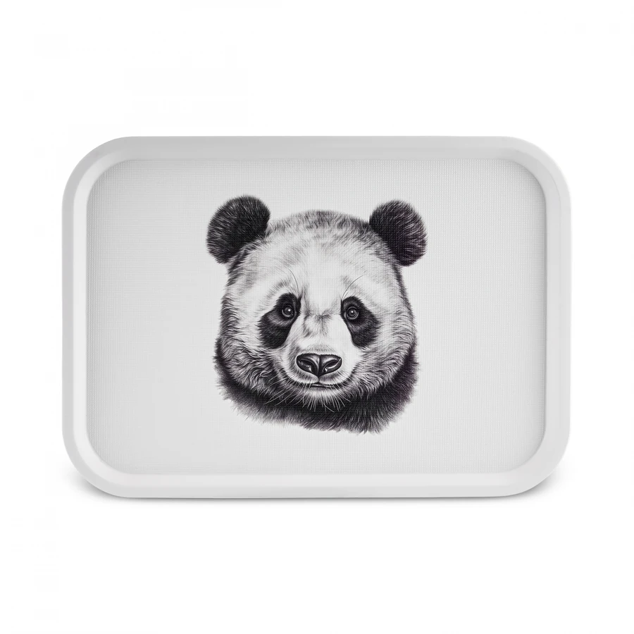 Karaca Apricot Biome Panda Desenli Dikdörtgen Tepsi